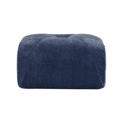 Blue Velvet Ottoman - Modern Sofa with Storage for Living Room