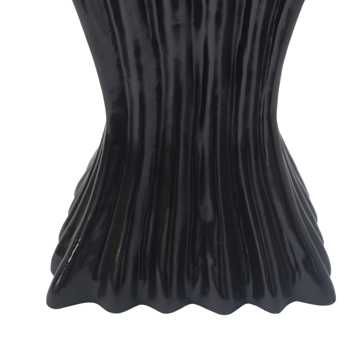 Wave Design Side Table - Black Magnesium Oxide Outdoor Accent