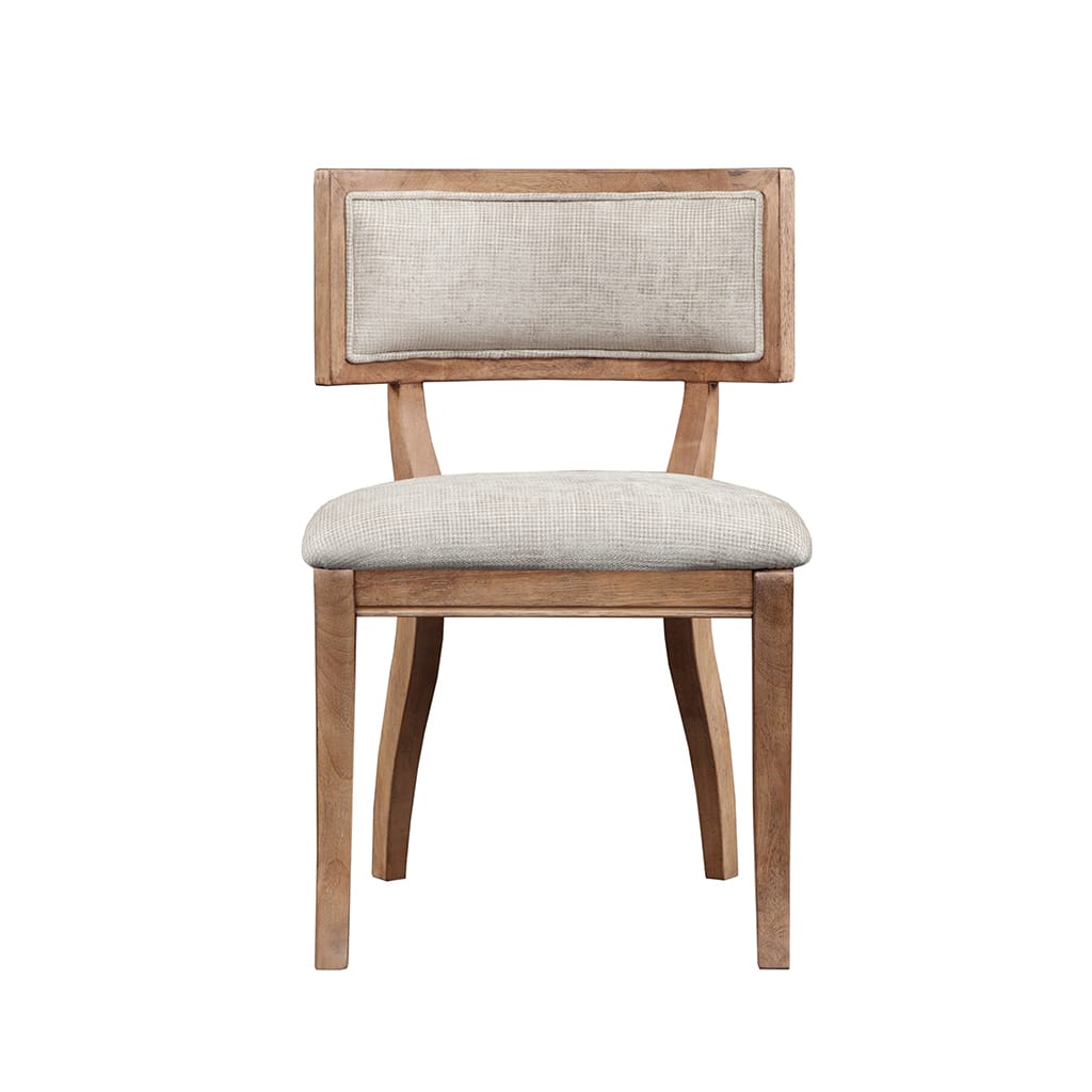 Beige Polyester Dining Chairs Set of 2