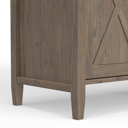 Ela Medium TV Stand - Dark Brown Wood Storage Unit