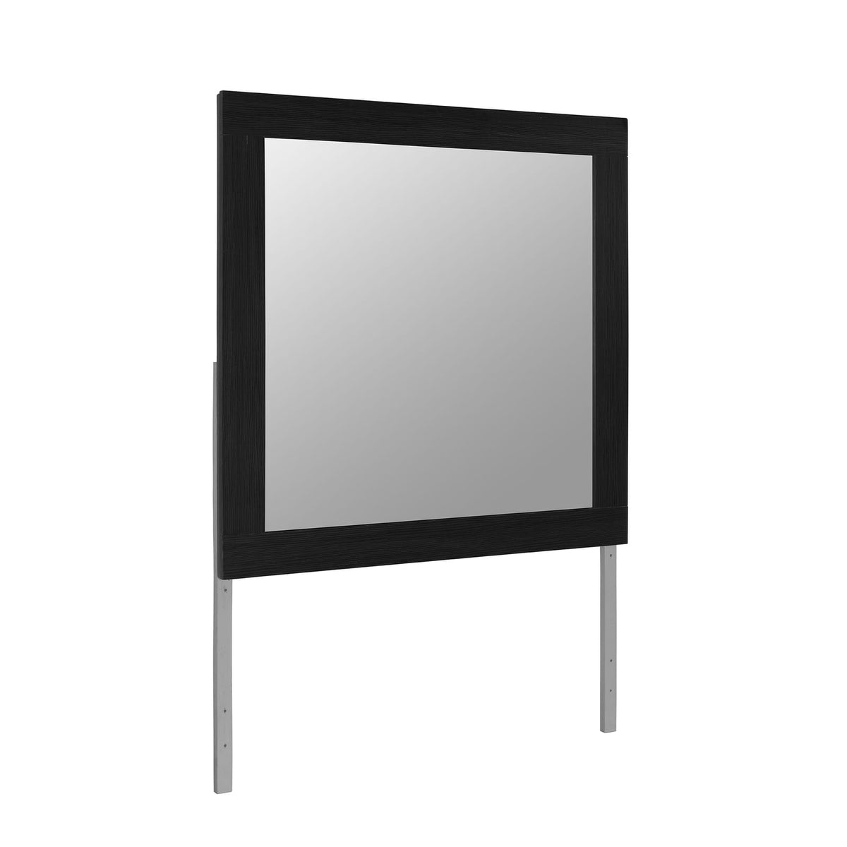ELSA Black Mirror - Vanity & Dresser Mirror, Solid Wood MDF