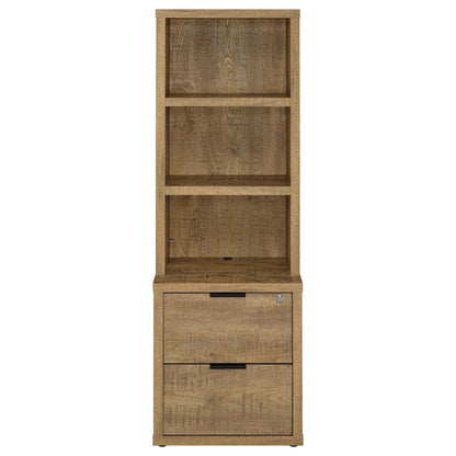 Geary Mango 3-Piece Wall Unit Bookcase Set with USB Ports - Wood