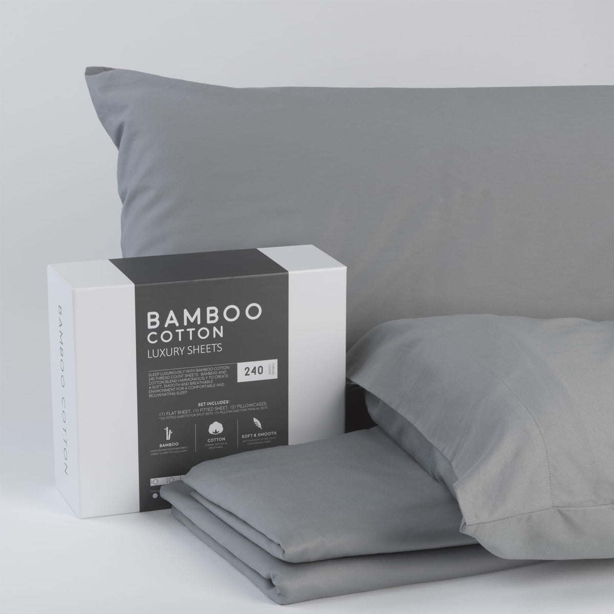 Bamboo Cotton Sheets - Soft & Smooth Twin Long