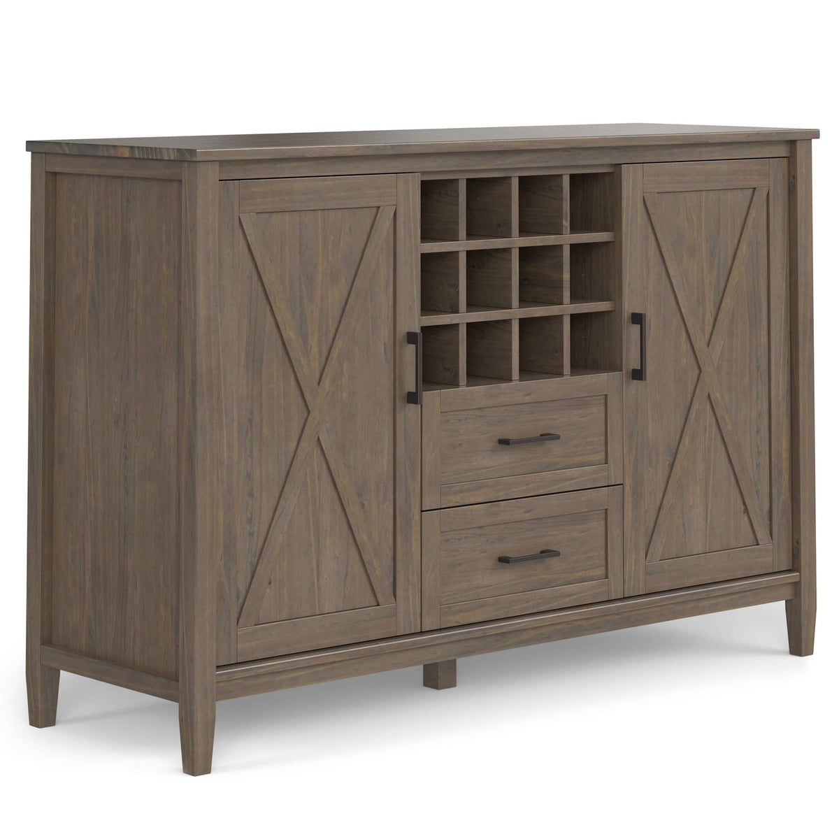 Dark Brown Wood Bed Frame with Storage for Bedroom