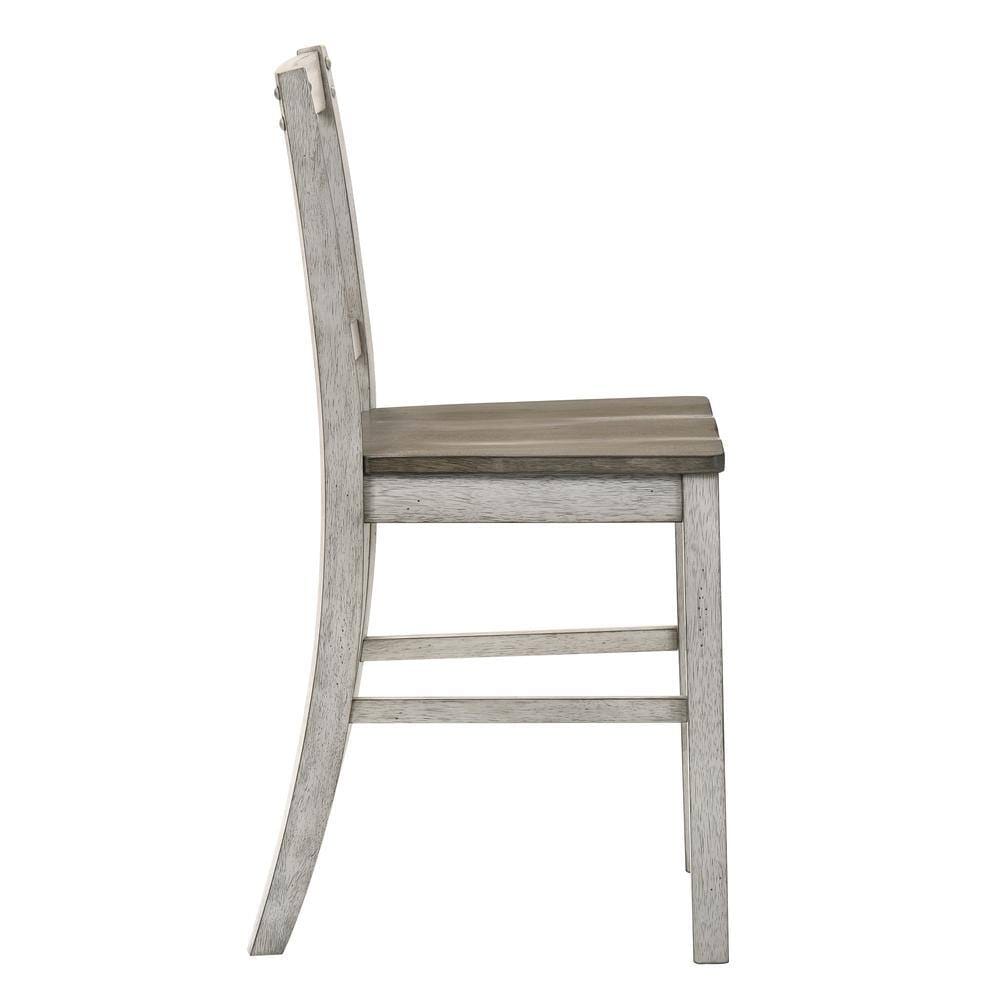 Round Dining Table with 2 Chairs - Antique White