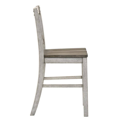 Round Dining Table with 2 Chairs - Antique White