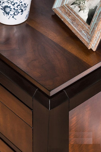 Multicolor Solid Wood Bedside Cabinet - 2 Drawers