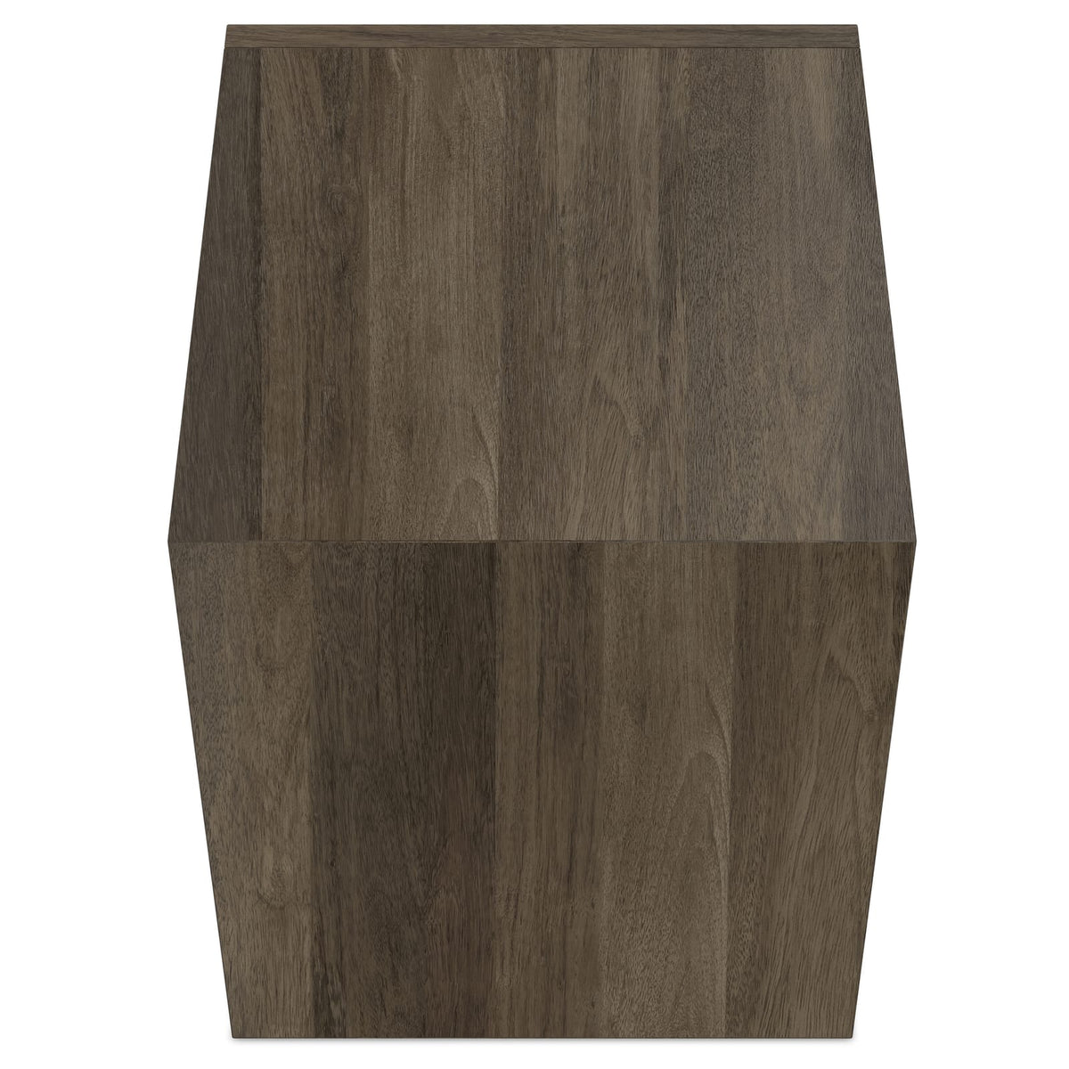 Grey Ash Hexagonal Side Table - 16" W x 22" H Wood Table for Living Room