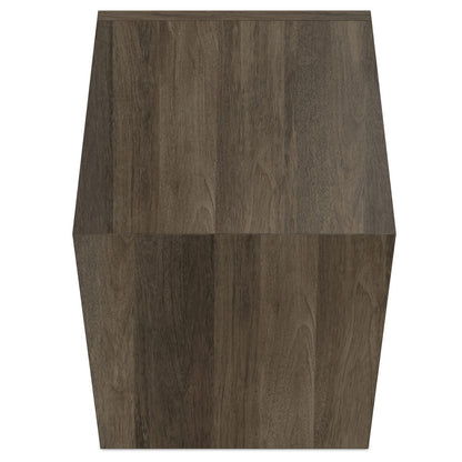 Grey Ash Hexagonal Side Table - 16" W x 22" H Wood Table for Living Room