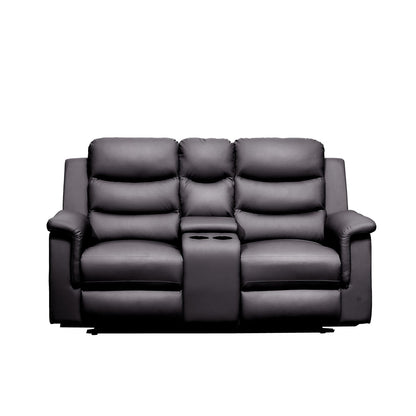 Black PU 5 Seat Recliner Sectional Sofa Cover