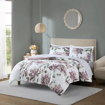 Twin Floral Comforter Set - Mauve Comfort & Style