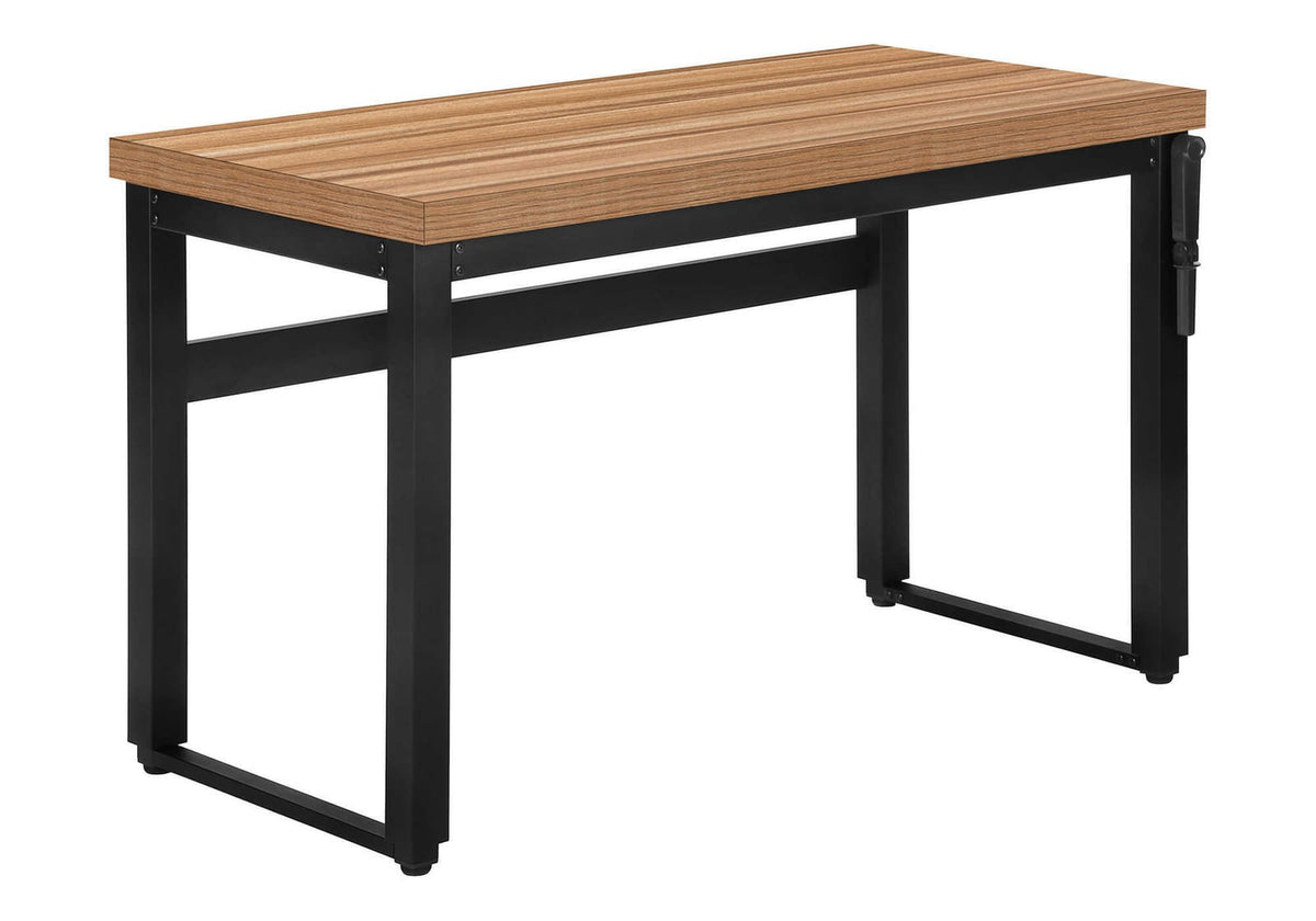 Adjustable Computer Desk - 48" L Brown Laminate Office Table for Home Office
