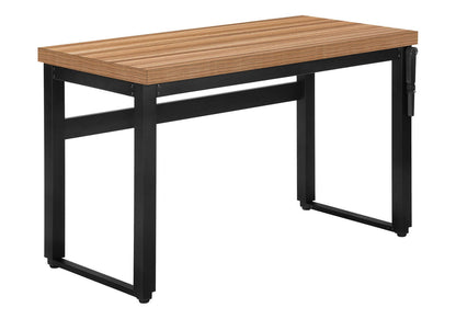 Adjustable Computer Desk - 48" L Brown Laminate Office Table for Home Office