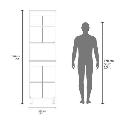 White Engineered Wood Pantry Cabinet with Hutch for Kitchen Storage for Living Room