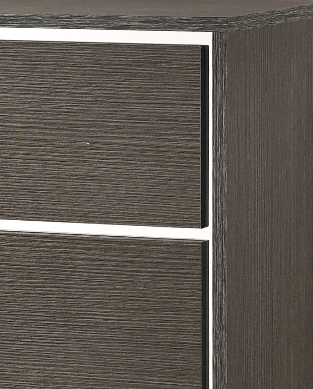 Gray Oak Dresser Chest - 5 Drawer Storage for Bedroom