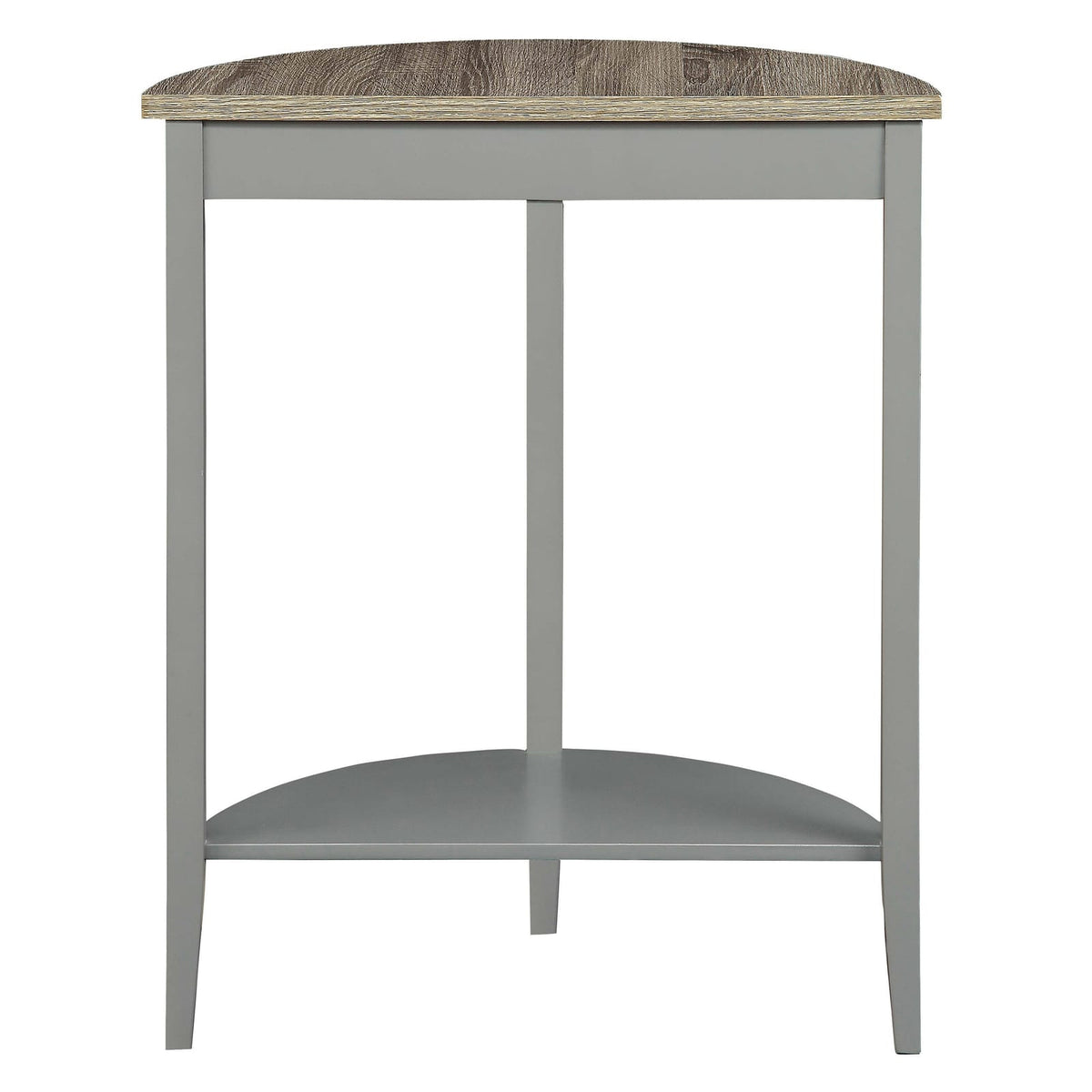 Grey Oak Console Table with Shelves - 26.5" Wide