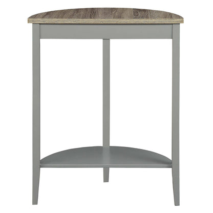 Grey Oak Console Table with Shelves - 26.5" Wide