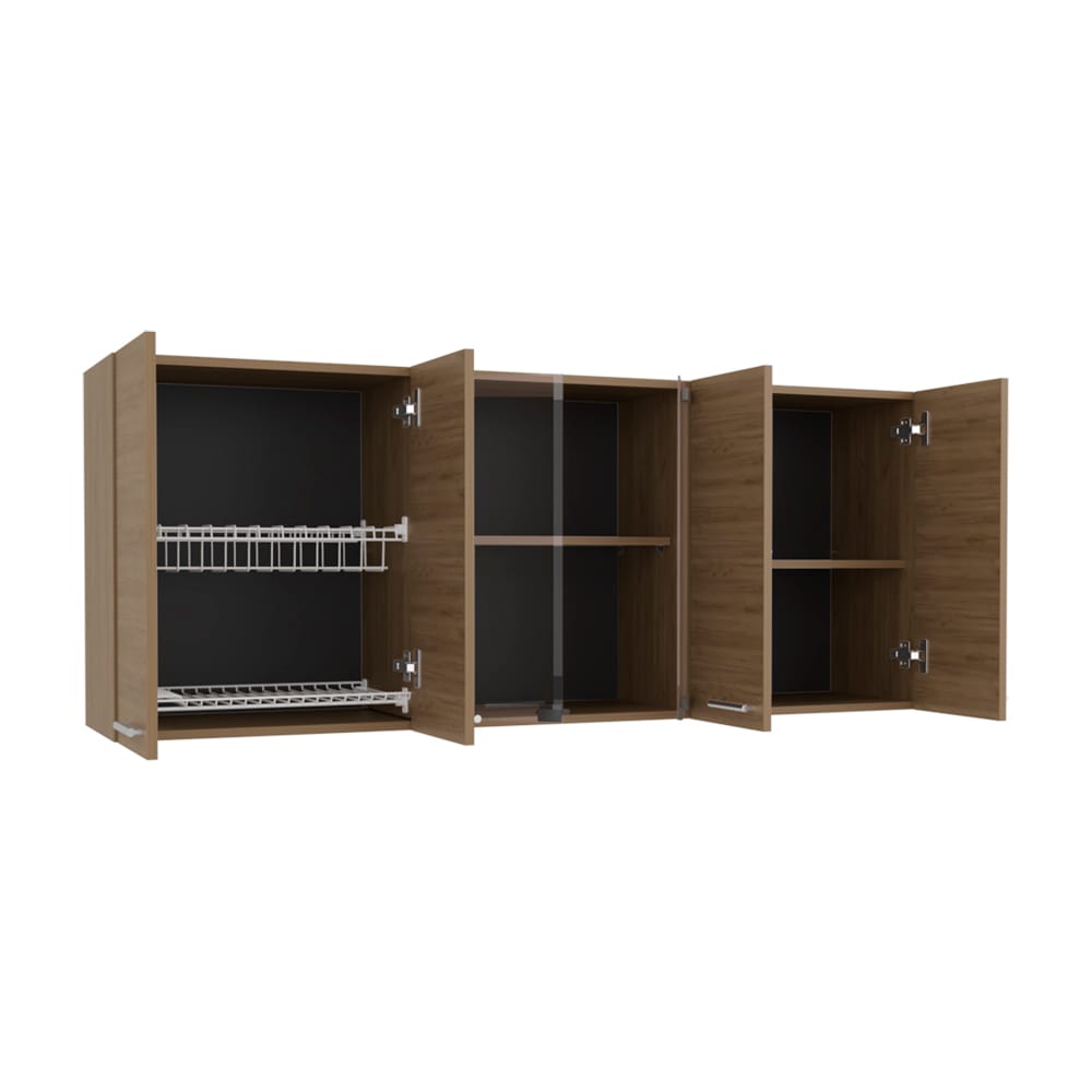 Beige Kitchen Wall Cabinet - 12.4 x 59.1 x 23.6" for Living Room