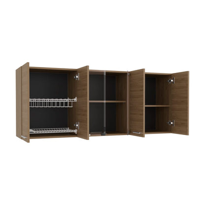 Beige Kitchen Wall Cabinet - 12.4 x 59.1 x 23.6" for Living Room