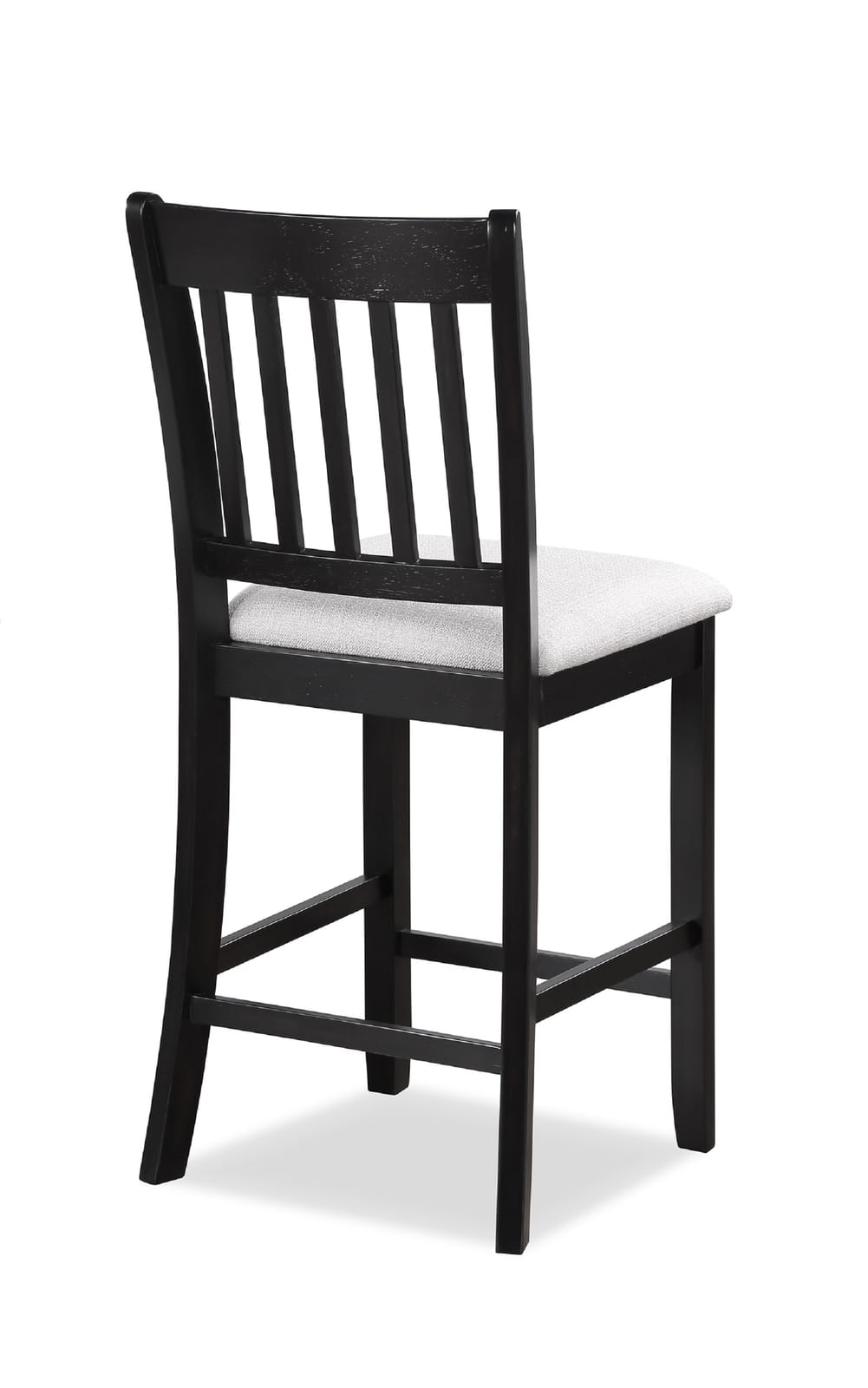 Cream Dark Brown Square Dining Set with Upholstered Chairs