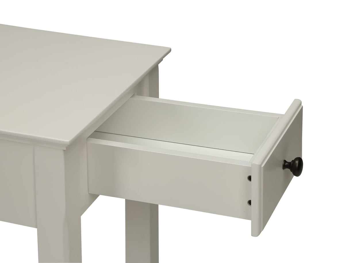 Bertie White Finish Accent Table - Storage & Style
