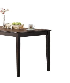 Espresso Synthetic Wood Dining Table with Tapered Legs
