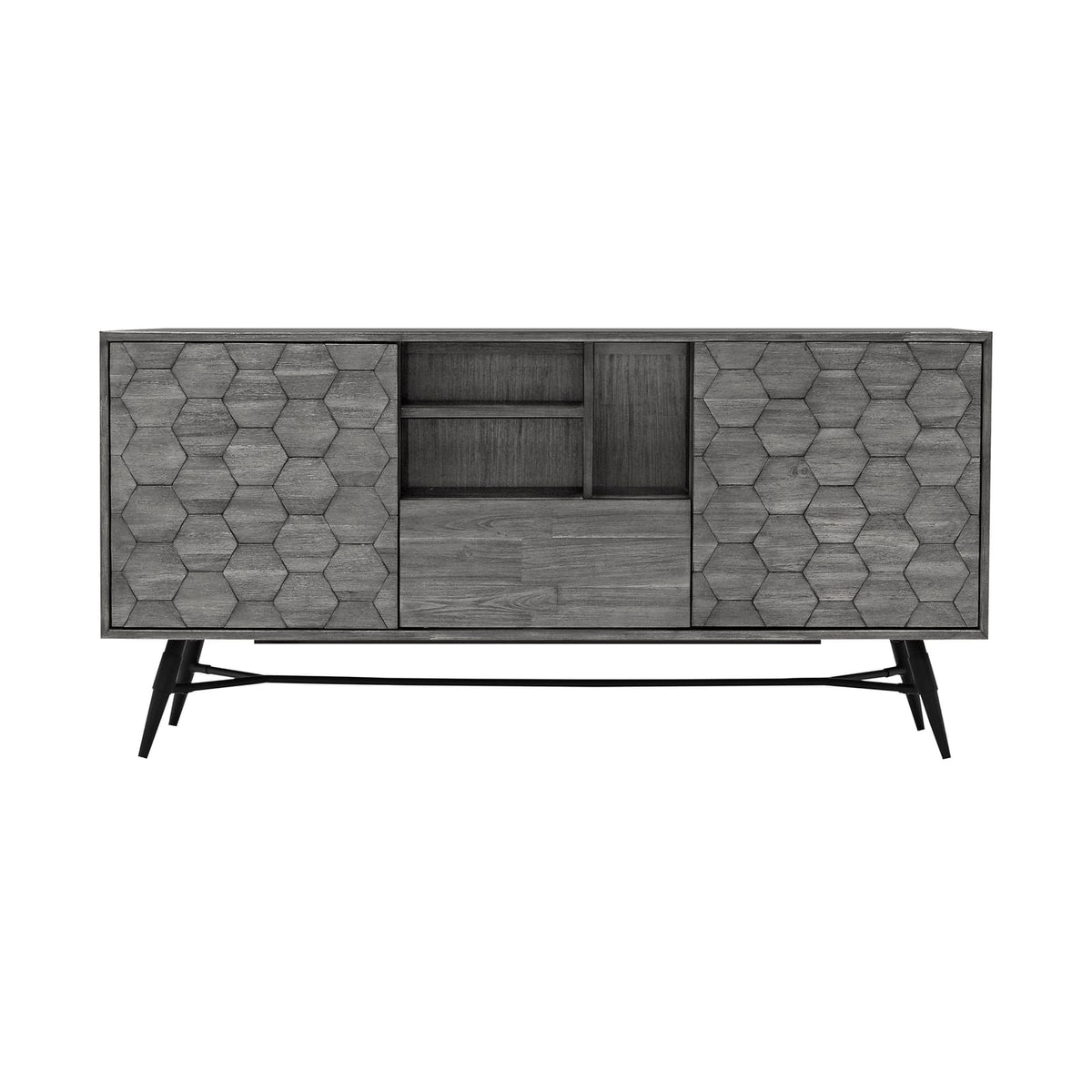 Makena Sideboard Buffet - Gray Acacia Wood Server