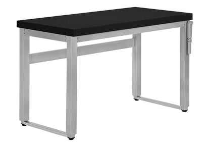 Adjustable Computer Desk - Black Laminate, 48"L Workstation
