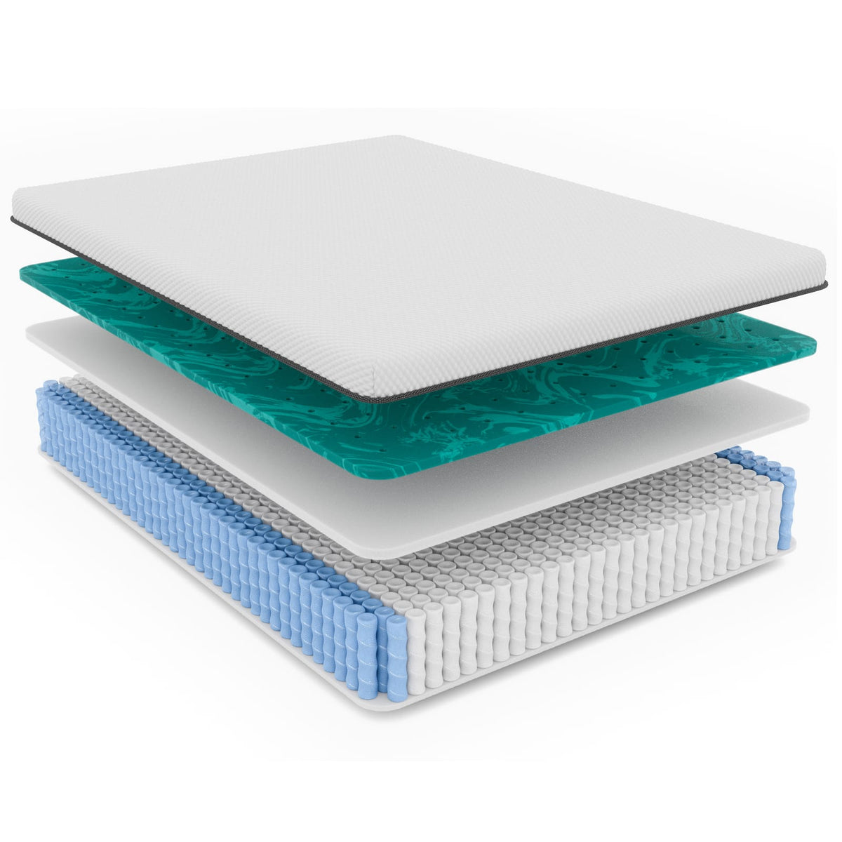 California King Cooling Mattress - Foam Spring White