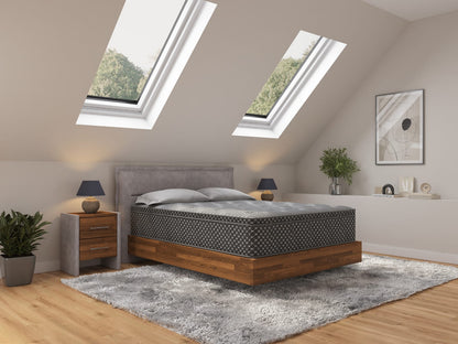 13" Quilted Eurotop Hybrid Full Mattress - Gray for Bedroom