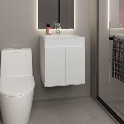 Bathroom Vanity 20.8" H, 2 Doors, White - Bathroom Storage