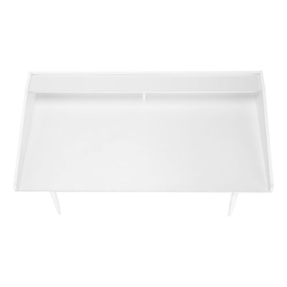 Computer Desk, White Home Office Desk with Storage Shelves - 48"L
