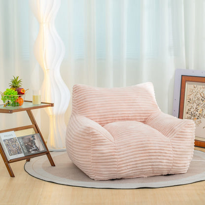 Pink Corduroy Bean Bag Chair - Oversized Family Room Lounge