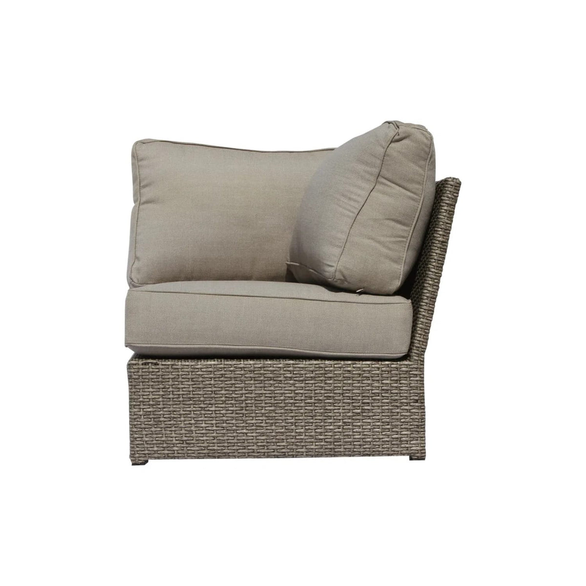 8 Piece Grey Wicker Patio Sectional Set