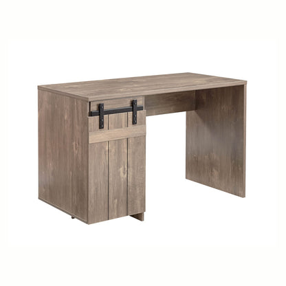 Light Brown Home Office Desk - 3 Shelf Cabinet