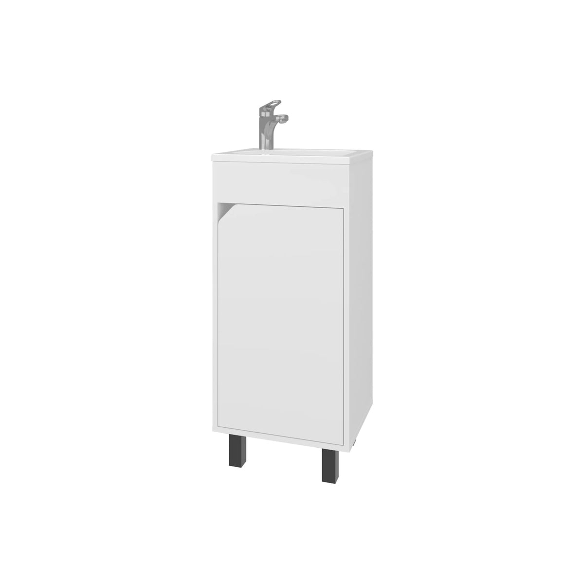 White Bathroom Vanity with Storage for Bathrooms