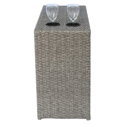 Grey Wicker Patio Furniture Set 4 Person Outdoor Seating