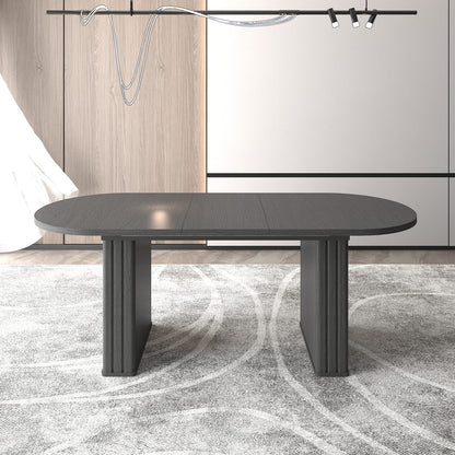 Extendable Black MDF Dining Table for Kitchen or Dining Room