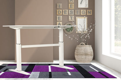 47" White Height Adjustable Standing Desk
