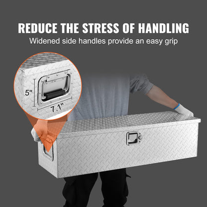 Heavy Duty Aluminum Truck Tool Box - Silver