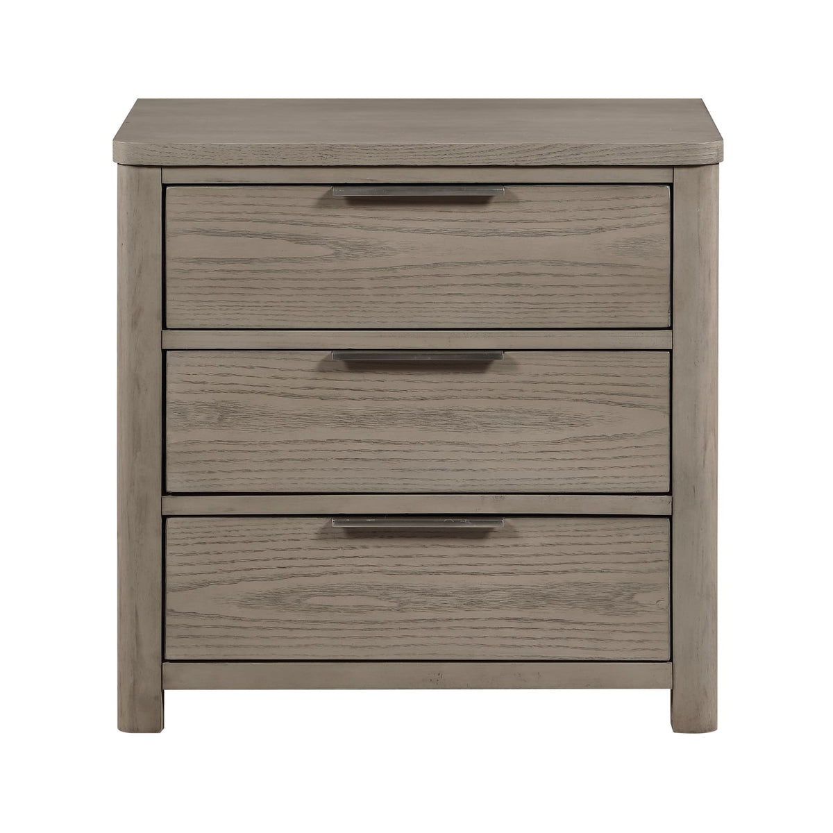 Light Gray 3-Drawer Bedside Cabinet - Modern Nightstand for Bedroom