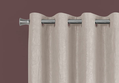 Ivory Polyester Curtains 2 Panels 95" Long Room Darkening