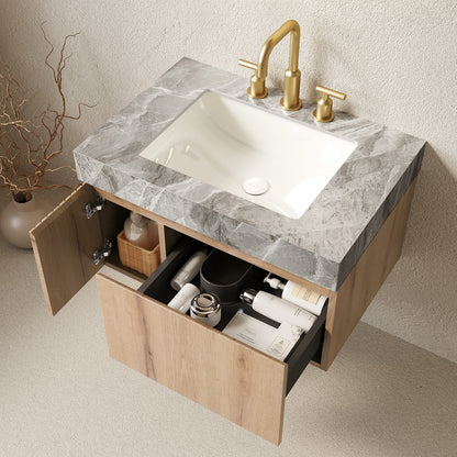 Light Gray Bathroom Vanity with Sink & Storage