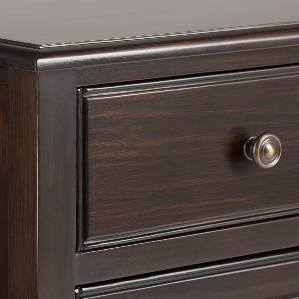 Connaught Solid Wood Entryway Storage Cabinet - Dark Brown