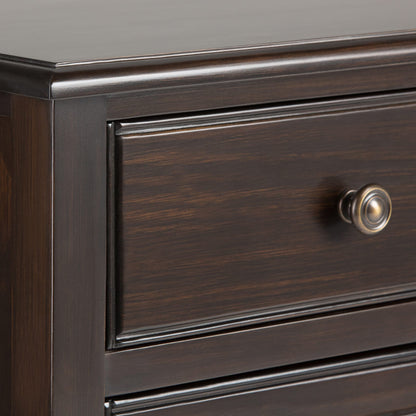 Connaught Solid Wood Entryway Storage Cabinet - Dark Brown