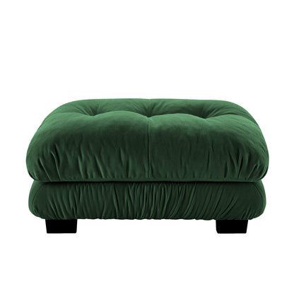 Green Chenille Ottoman - 36" Storage Footstool