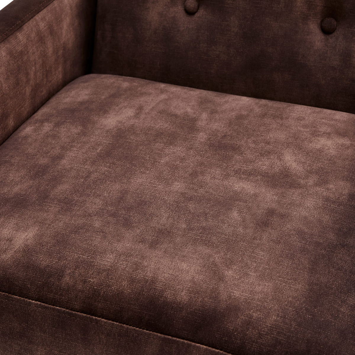 Espresso Polyester Accent Chair - 31.38" Square Arms for Living Room