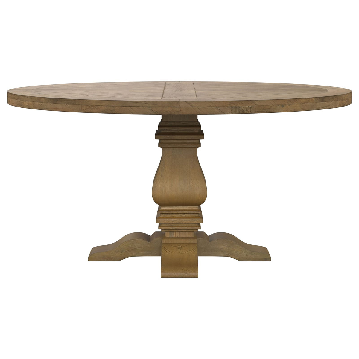 Rhea Rustic Honey Round Wood Dining Table - Seats 4