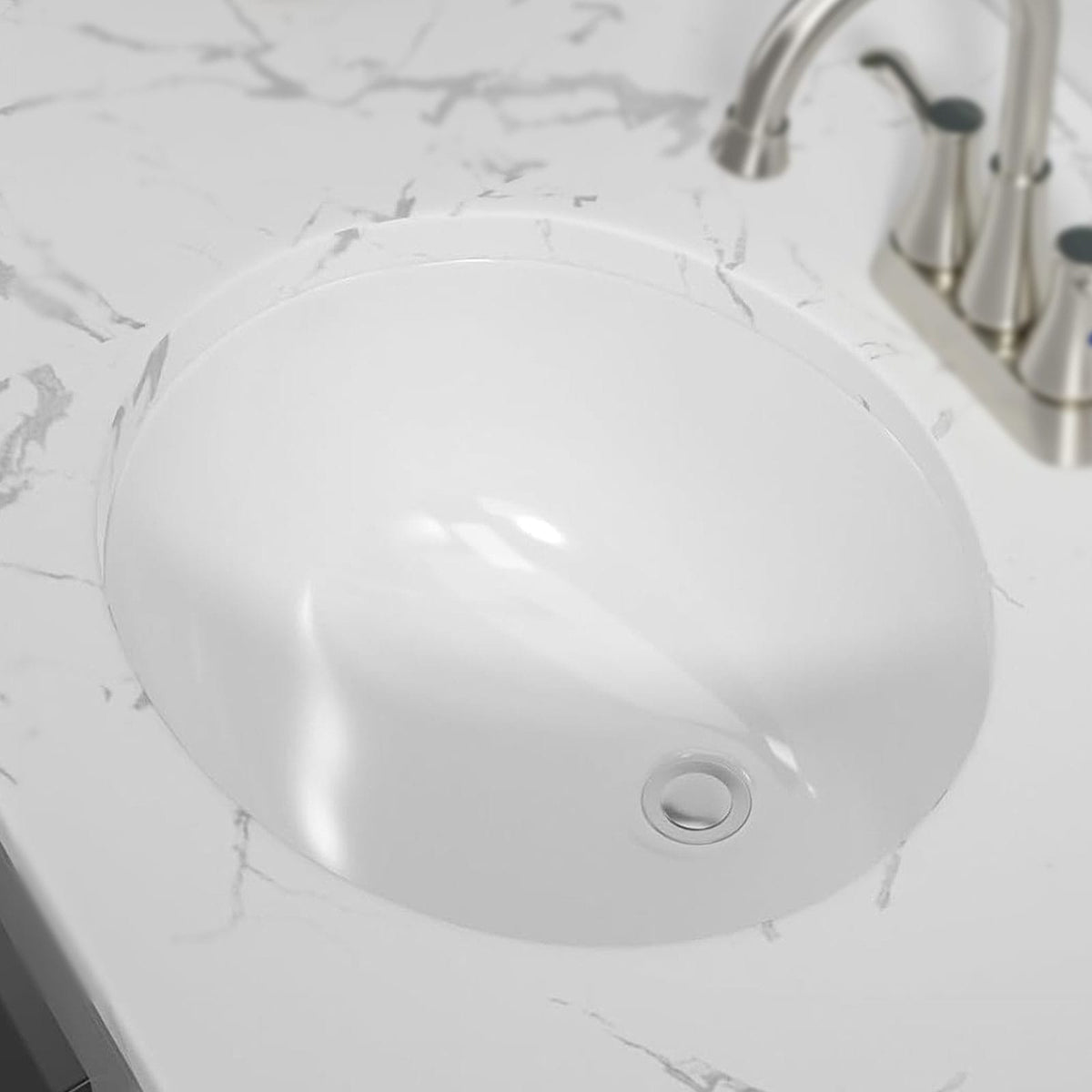 Modern White Ceramic Bathroom Sink Basin for Cabinet Renovation
