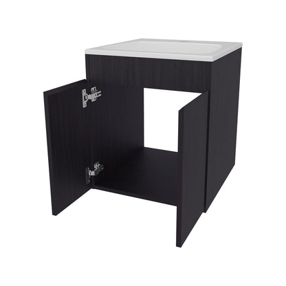 Wenge Particle Board Bathroom Vanity Cabinet for Modern Renovation
